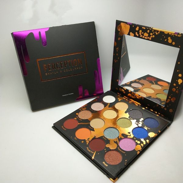 

Perception hayla x colourpop hadow palette 16 color glitter himmer eye hadow palette makeup for beauty