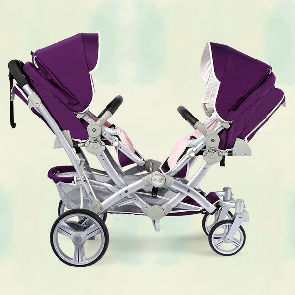 

twins baby strollers can sit in a high landscape to prevent side rollover baby carriage double cart
