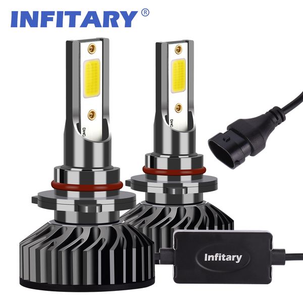 

infitary led headlight bulbs 9005 conversion kits single beam auto headlamp car headlight 72w 6500k 8000lm super bright white cob chips