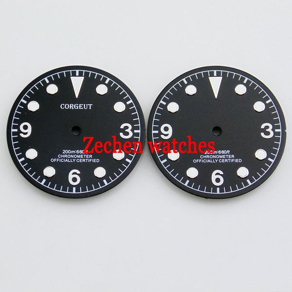 

corgeut 30.5mm black dial for miyota 8205/8215,mingzhu dg2813/3804 watch