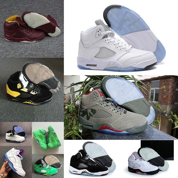 

2018 новых мужчин 5 5s баскетбол обувь OG тройной s черный белый цемент красный синий з