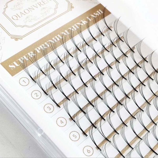 

120 clusters 8/9/10/11/12/13mm natural c curl 6d black individual silk y lash false eyelashes extension