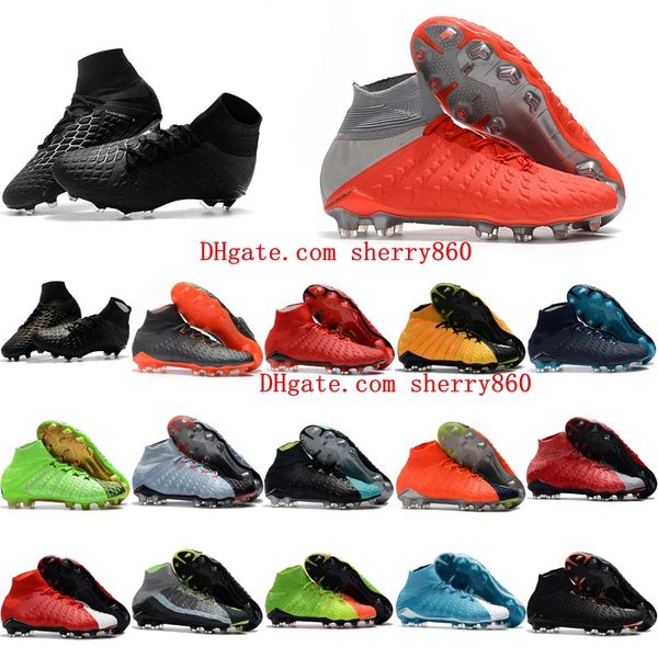 

2018 дешевые мужские футбольные бутсы Hypervenom Phantom III DF FG EA спортивная футбольная обув