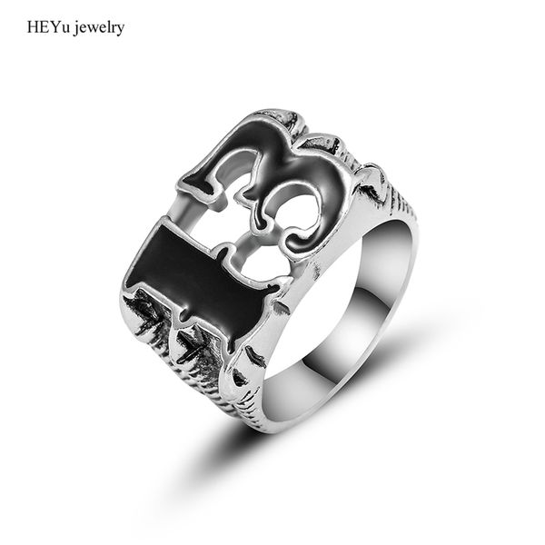 

number 13 skull claw ring for men stainless steel punk biker rings mens jewelry vintage white k ring anel masculino, Golden;silver