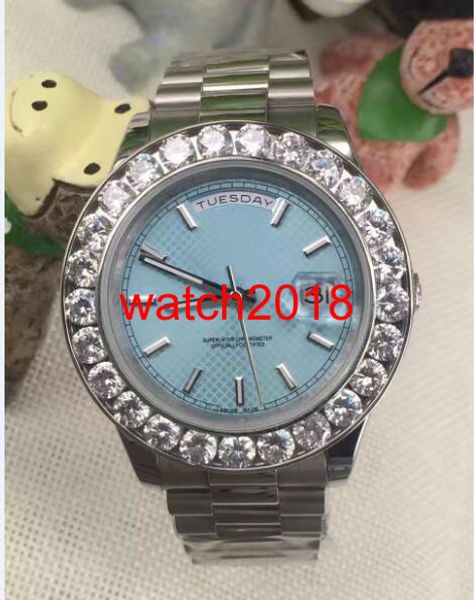 

Luxury Watch White Gold D@yDate Pres1dent W/ Mens Bigger Diamond & Ceramic Bezel 41MM Automatic Mechanical Men Watch Wristwatch