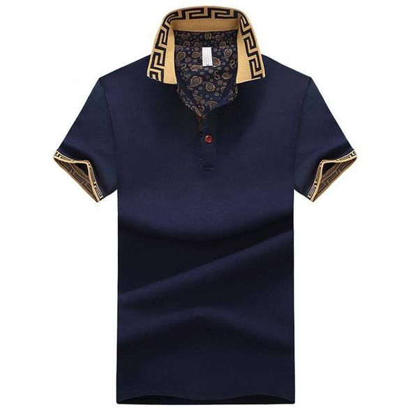 

Мужская рубашка поло Стиль Летняя мода Мужчины Рубашки Полоцкие хлопчатобумажные ткани Slim Fit Polos Лучшие Casual Camisas Masculinas Plus Размер M-5XL
