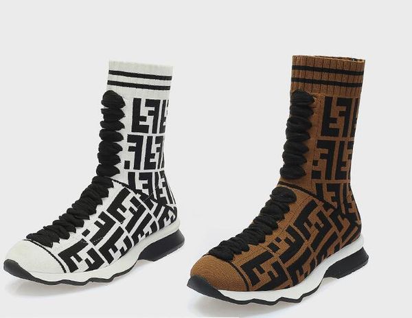 

Женщины зимние сапоги мода классический письмо оригинальный бренд роскошные сексуальные эластичные дамы теплые мягкие высокие-топ спортивные носки вязаные шерстяные тонкий ботинок