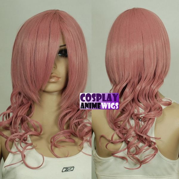 

dark pink 0.5m volume soft wave curly cosplay hair wigs, Black;brown