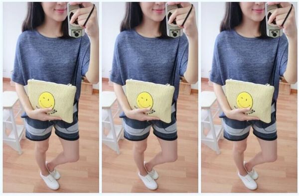 

клатч лето соломенная сумка отдых фото отдых письмо смайлик кисточкой пляжная сумка