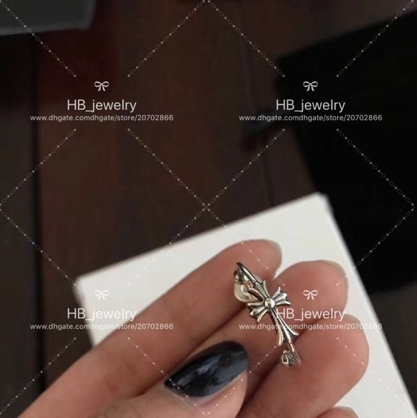 

popular fashion brand 925 sterling silver cross circular earrings for women anniversary gift wedding luxury jewelry with box, Golden;silver