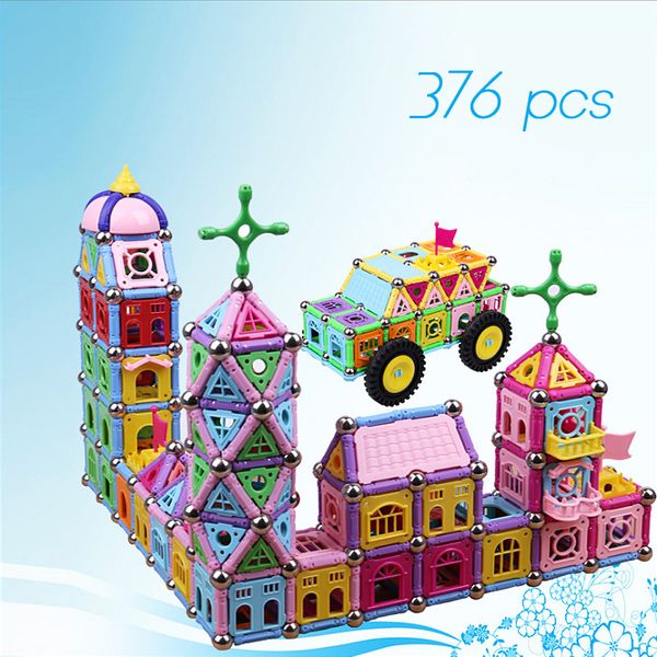 

magnetic building blocks 376pcs kids educational puzzle toys children palace construction brick toys christmas gifts
