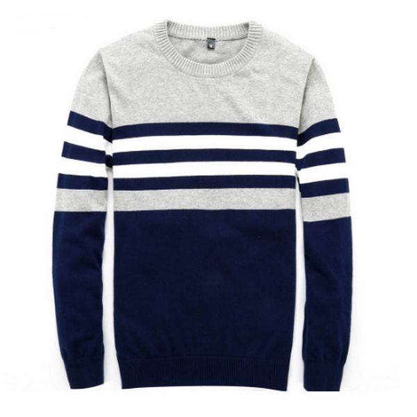 

sweater men nice new voguecasual pullover men autumn round neck patchwork quality knitted brand male sweaters, White;black