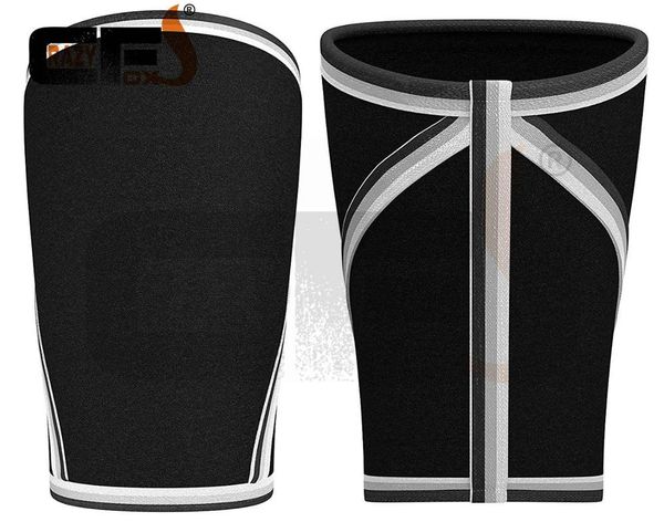 

knee pads [a pair /2 pieces ]7mm custom compression 7mm neoprene knee supports sleeve /crossfit weight lifting sleeve sports safety, Black;gray