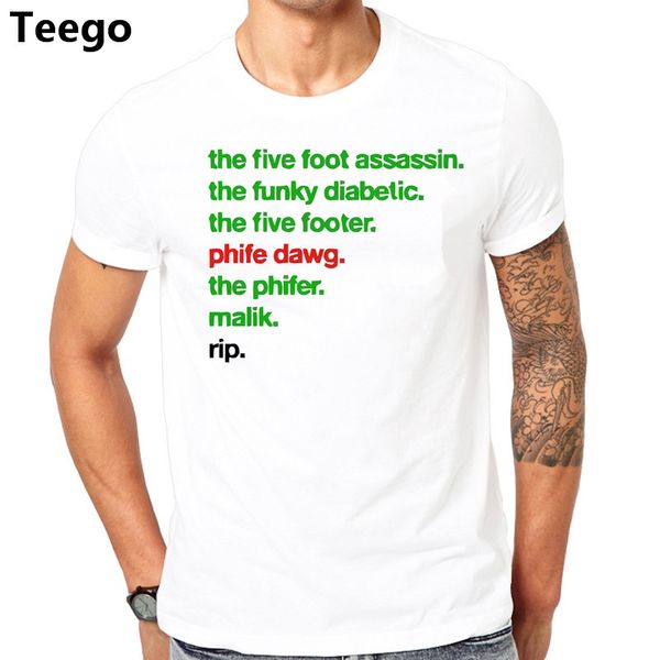 

mens t shirts rip phife t shirt phife dawg tribe called atcq midnight marauders coon o neck short sleeved t-shirt, White;black