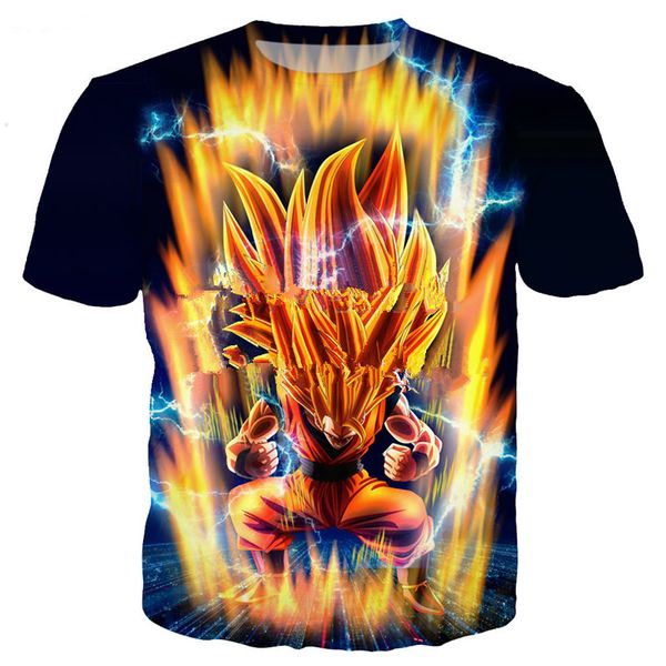 

аниме dragon ball супер saiyan женщины мужчины новая мода лето унисекс смешные 3d печати crewneck повседневная футболка топы tee q143, White;black