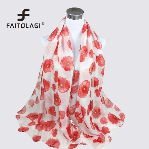 

floral prints women silk scarf ladies casual summer beach shawl autumn winter comfortable warm scarves, Red;brown