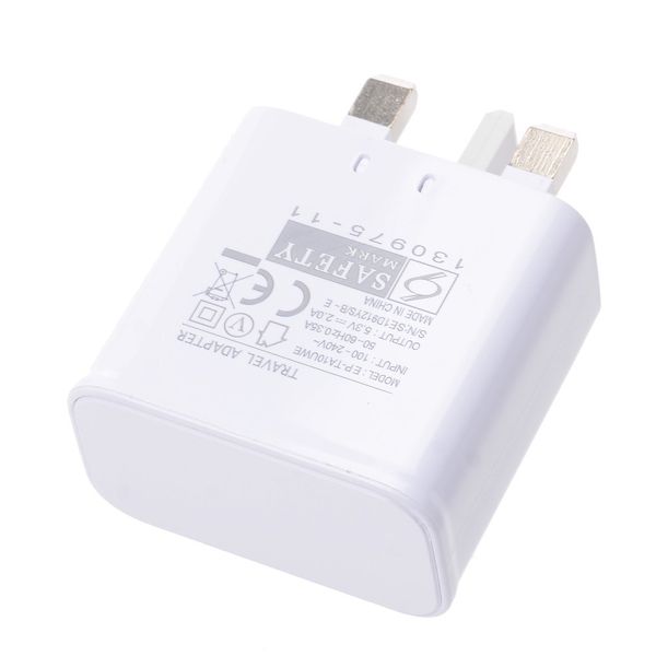 

uk plug 5v 2a ac ep-ta10uwe single usb port smart phone wall charger for samsung galaxy note4/s7/s8/s9 good quality 250pcs/lot