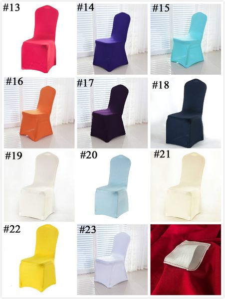 

new arrive universal spandex wedding party chair covers banquet chair set l restaurant conjoined elastic seat cover 23 colors