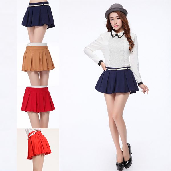 

new sport women's skirts tennis skorts badminton ruskirts nning boufancy short feminino culottes pleated tennis skirt for girls, Black;red