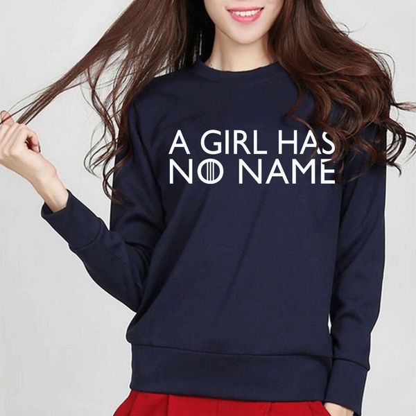 

casual tracksuits woman hip-hop clothing a girl has no name letter print pullovers sweatshirt 2018 women's hipster hoodies femme, Black