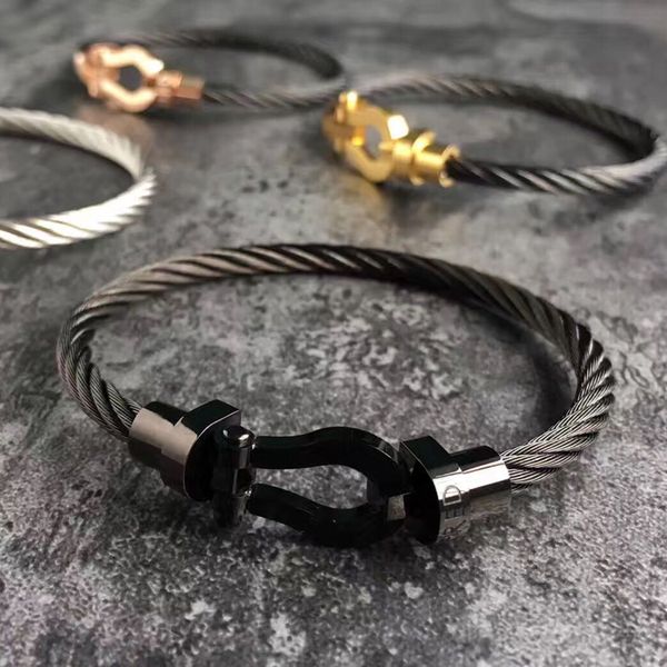 

Selling famou brand french 316l tainle teel fred bracelet women charm hor e hoe bangle jewelry gift