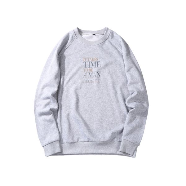 

siaote fashion spring style sweatshirts pullover solid fleece crewneck men hoodie sweatshirt oversized, Black