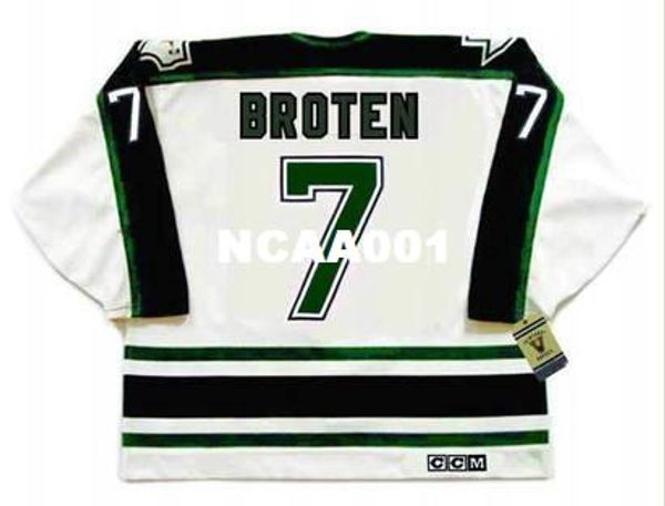 

mens # 7 бротен далла stars 1990-ccm урожай ретро хоккей джерси или заказ любое имя или номер ретро-джерси, Black;red