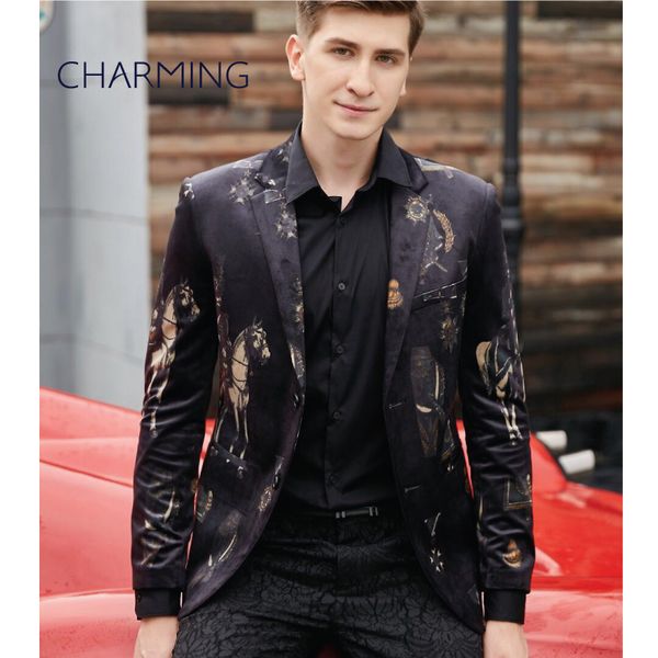 

formal jacket mens, designer suit, mens italian suits, luxurious velvet printed fabric, gentleman jacket, for singers, wedding party suit, Black;gray