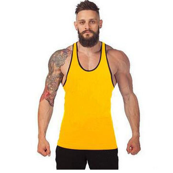 

cotton men bodybuilding tank gyms fitness wear singlets quick dry man sport running camiseta masculina esportiva vests, Black;blue
