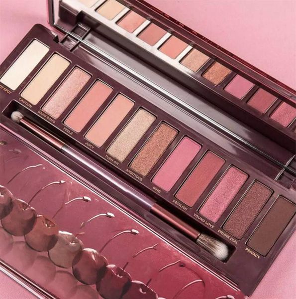 

2018 1 шт./макияж палитра вишня тени для век палитра 12 оттенков с кистью матовый мерц