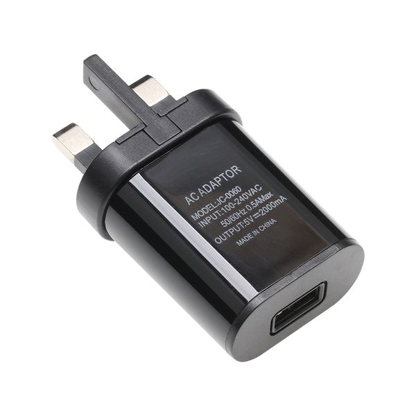 Top Quality Original 5V 2A Three-Pin UK Plug USB Carregador Rápido Carregador de Telefone Móvel Viagem Adaptador de Energia para iPhone 6 7 Plus Samsung S7edge