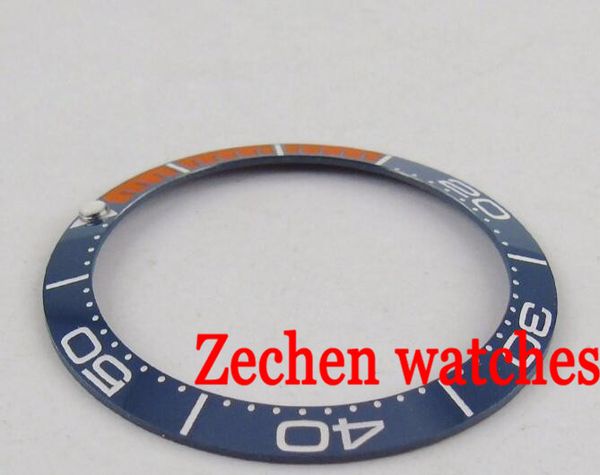

solid 38mm orange blue bright ceramic bezel bezel insert fit for 40mm under men watch