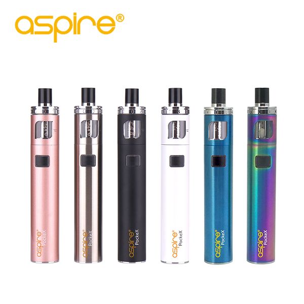 

Aspire PockeX Start Kit Top Заливка Top Airflow E-сок 2мл Батарея 1500mah U-Tech Nautilus X Катушка TPD Соответствует оригинальным испарителем