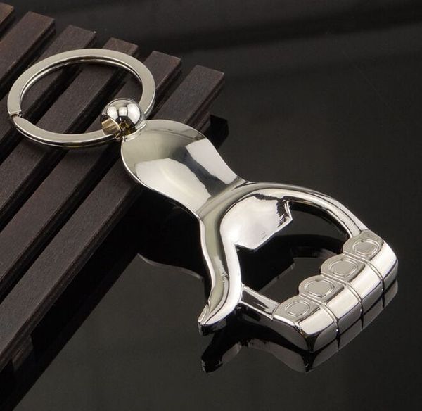 

Thumb Shaped Bottle Opener Keychain, Metal Zinc Alloy Silver Color Key Ring Holder, Beer Bottle Opener Unique Creative Gift