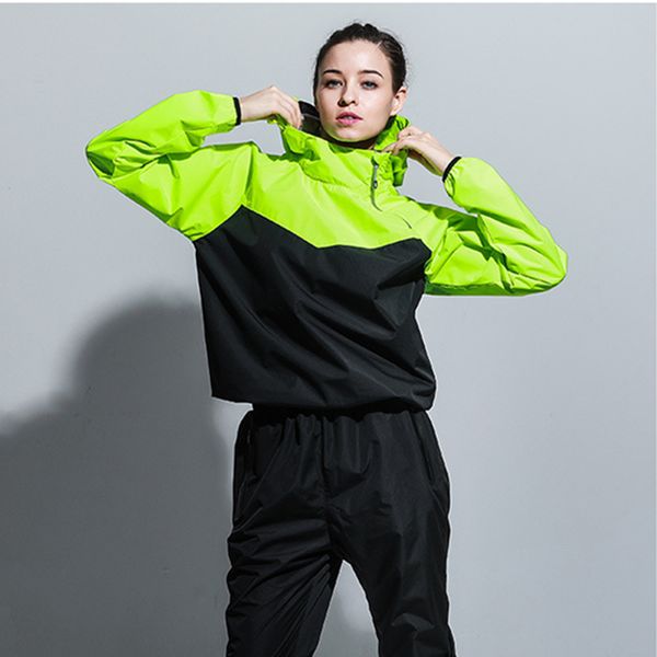 

women sport suits fitness weight loss sportswear sweat sauna suit exercise gym workout running set anti-rip jogging suits, Black;blue