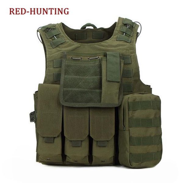 

army green coyote black acu cp molle tactical vest for army assault w/ steel wire rope paintball combat vest, Camo