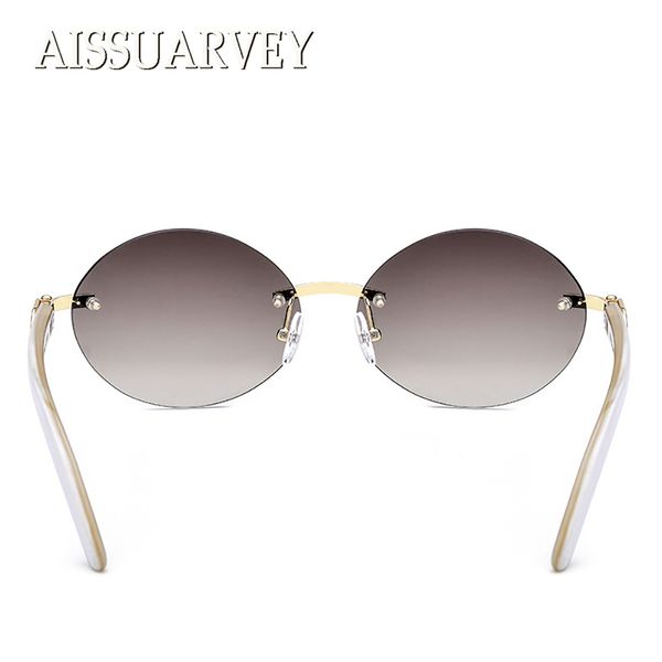 

brand high for horn quality man glasses sunglasses rimless women retro 2018 fashion vintage round sun polarized nmhho, Slivery;brown