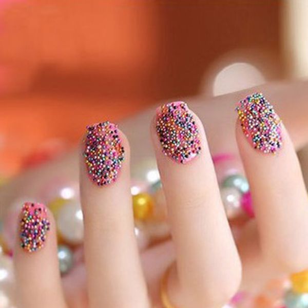 

nail tools wholesale diy jewelry collections of full color caviar bal 1mm small ball nail beauty accessory, Silver;gold