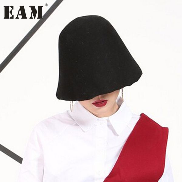 

eam] 2018 new solid color personality black red woolen hat cap hat female korean autumn women fashion tide as16501, Blue;gray