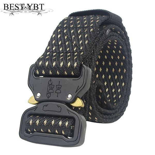 

ybt belt canvas alloy insert buckle women belt boutique thickening tactical outdoor men, Black;brown