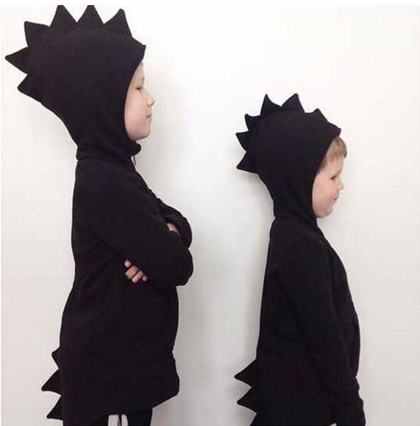 

new kids boys dinosaur coat children's hoodies girls sweatshirts kid hooded jackets dino child jumper costumes y432, Blue;gray