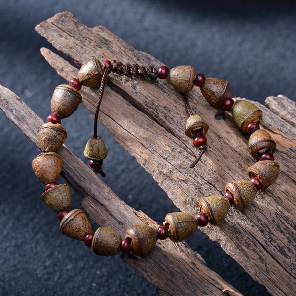 

drop shipping eucalyptus seeds tibetan buddhist prayer beads mala buddha bracelet rosary wooden bangle jewelry wood bracelet, Black