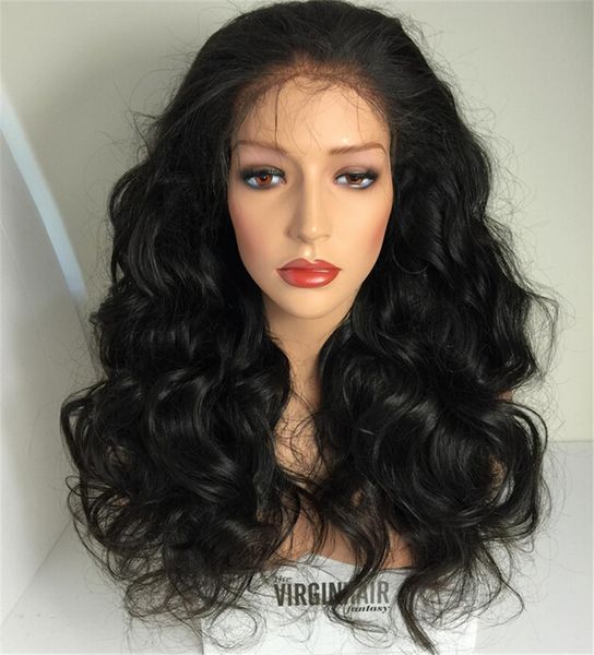 

tyle loose wave lace front human hair wigs with baby hair peruvian glueless full lace wigs swiss lace for women, Black;brown