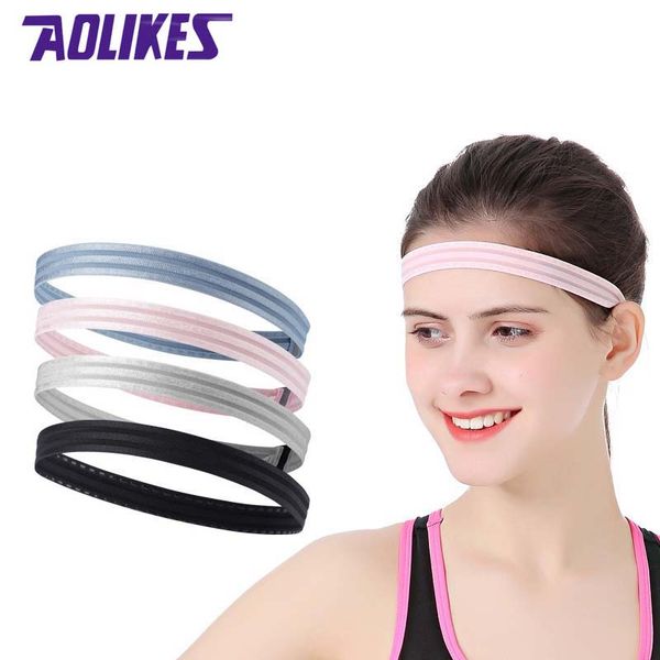 

aolikes 1 pcs elastic yoga hair band running fitness gym accessories headband sport for men women hairband head sweat band