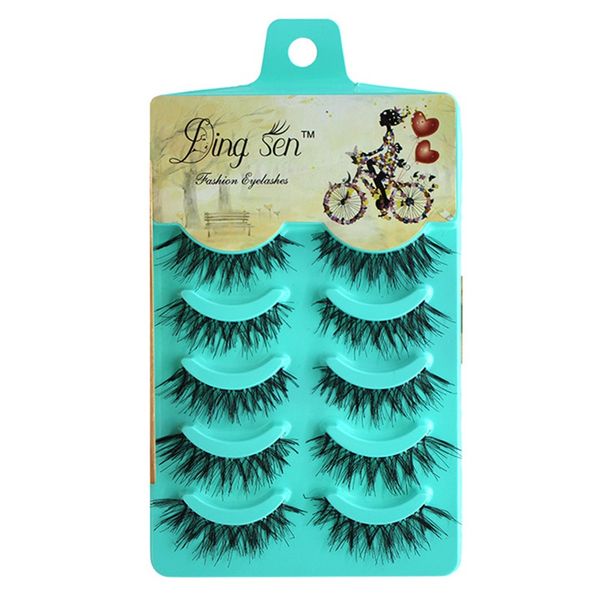 

a20 style 5 pairs new women lady natural soft black fake eye lashes handmade thick fake false eyelashes makeup tools 30 pairs