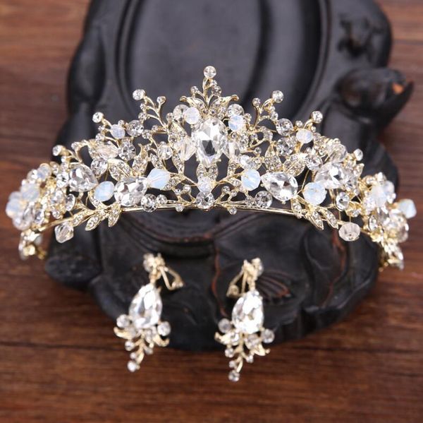 Bela rosa cristais de noiva de cristal strass pérola frisada acessórios de cabelo bandana banda coroa tiara fita headpiece jóias