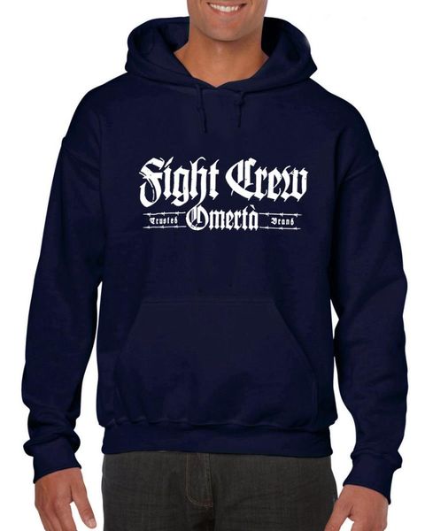 

men fashion hoodies fight tattoo biker rocker bad boys streetwear fighter o-neck sweatshirt, Black