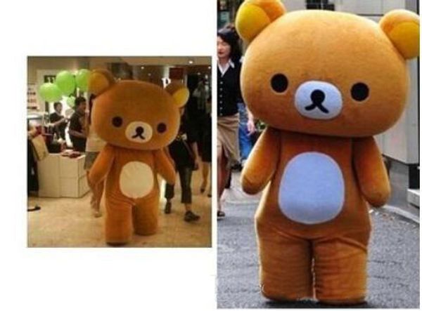 

2018 custom rilakkuma bear mascot costume clothes ing, Red;yellow