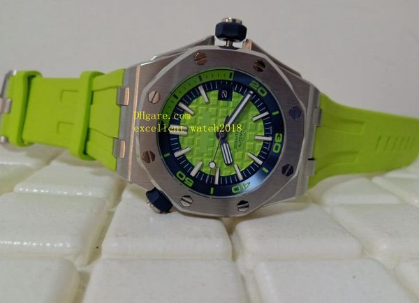 

new fashion luxury watches 42 mm offshore diver 300m 15710st.oo.a038ca.01 stainless steel automatic mechanical rubber strap men's watch, Slivery;brown