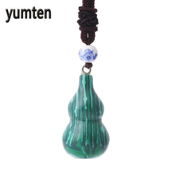 

yumten party necklace gourd pendant natural crystal fine jewelry rhinestone turquoise granate taki skyrim sailor steampunk snake, Silver